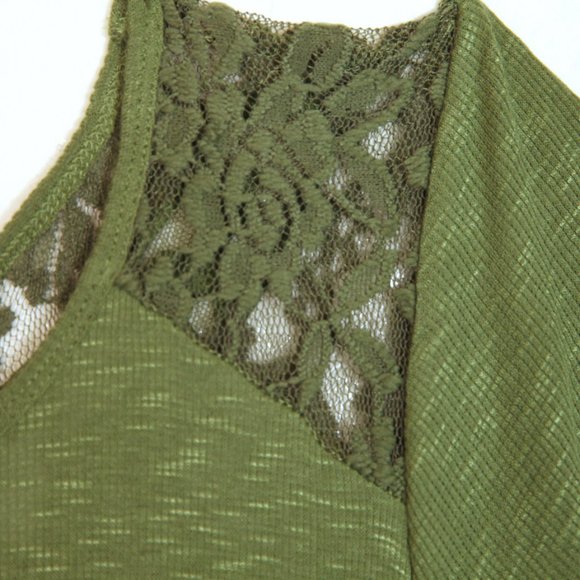 Hippy Rose Bohemian Green Flowy Lacy Top  Size S Willow Bough - Picture 5 of 5